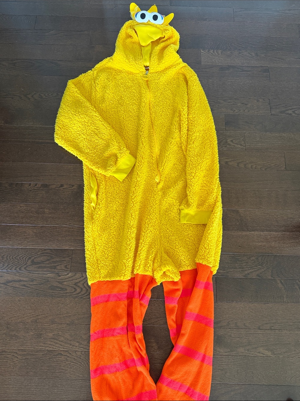 Adult large - XL Big Bird Costume / One-Piece Pajamas